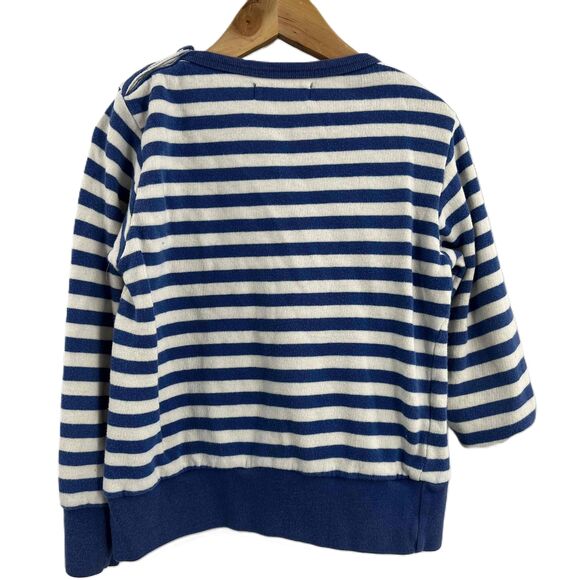 BOBO CHOSES Sweatshirt Striped Who's On First Brunch Cafe Graphic Kids Size 4-5 - Picture 4 of 5